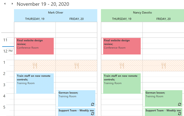 Time Regions - WPF Scheduler Control | DevExpress