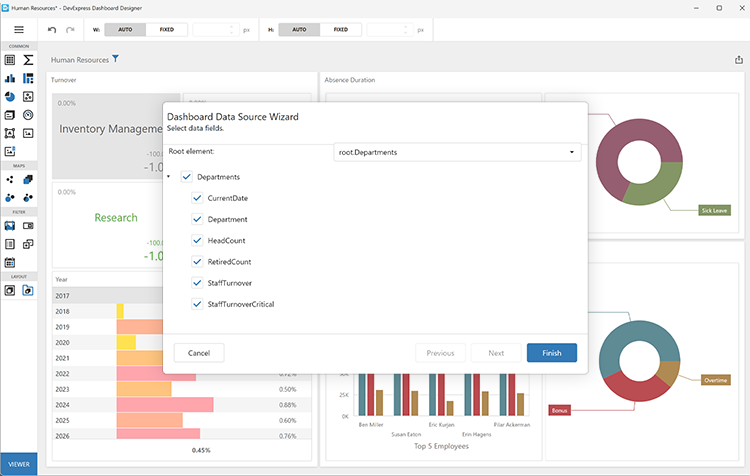 Data Source Support - VCL BI Dashboard, DevExpress