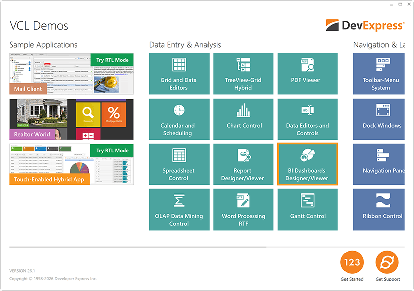 DevExpress ExpressDashboards Demos