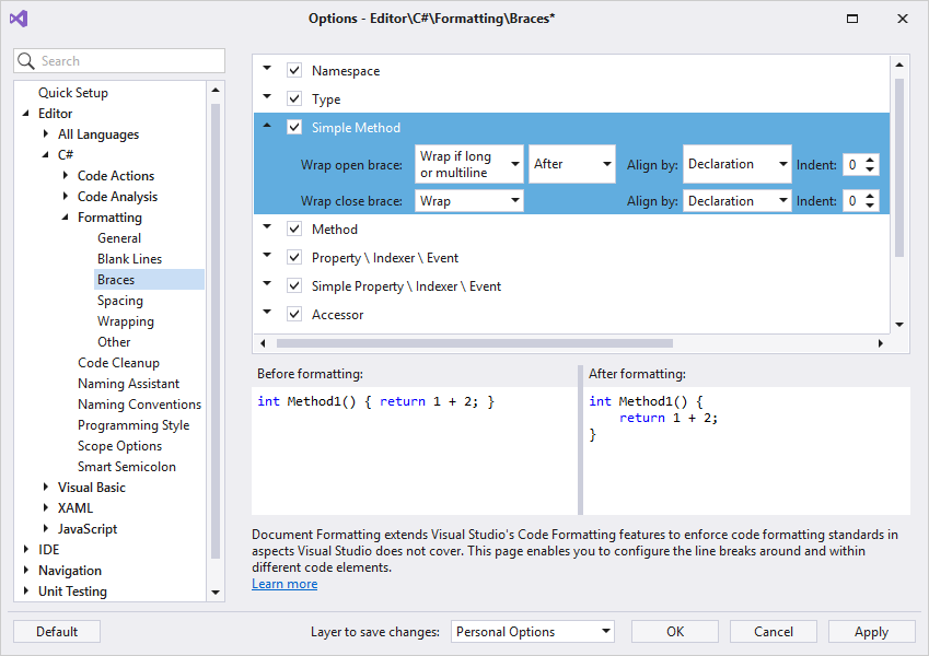 Simple Method Formatting - DevExpress | CodeRush