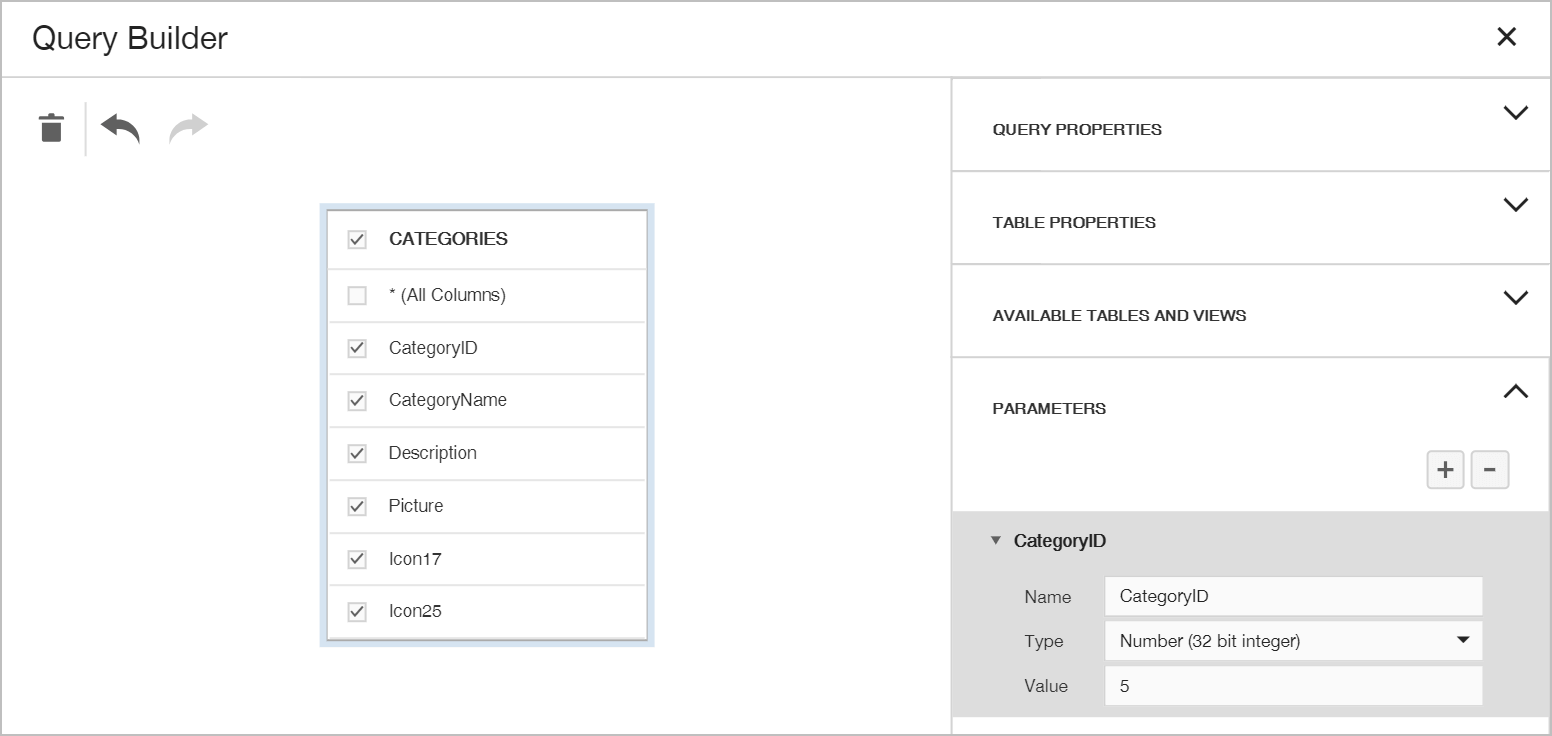 Query Builder - .NET Web Reporting, DevExpress