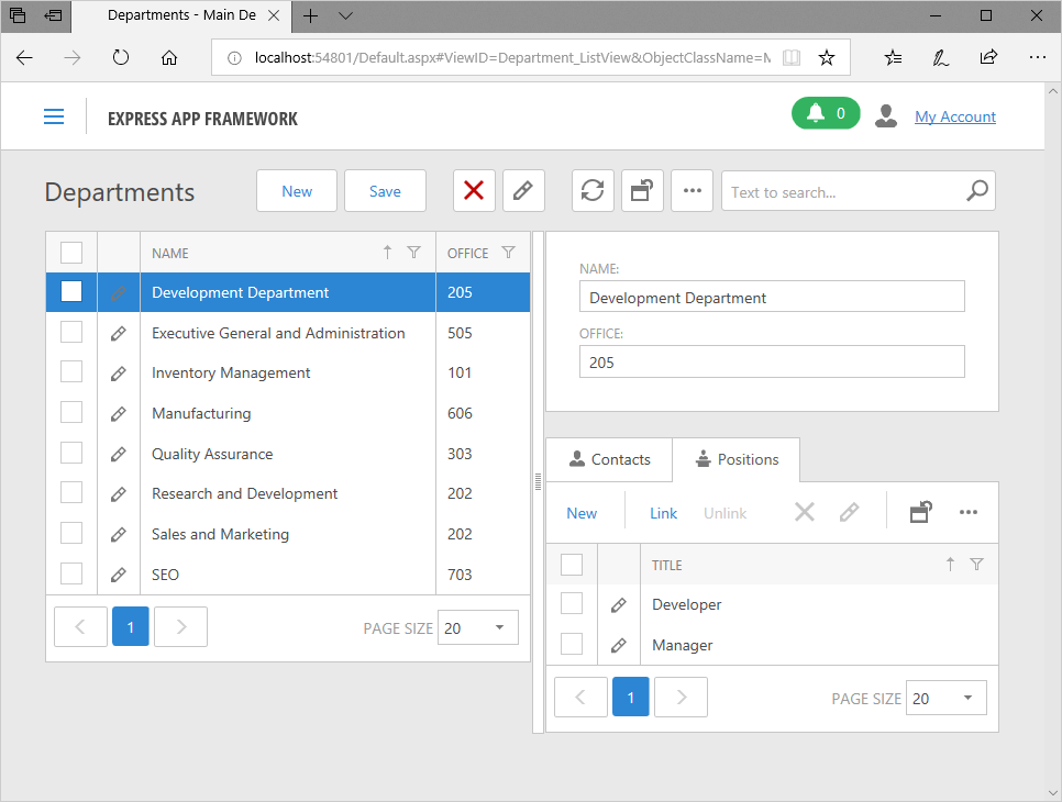 Split View Layout Support - XAF, DevExpress