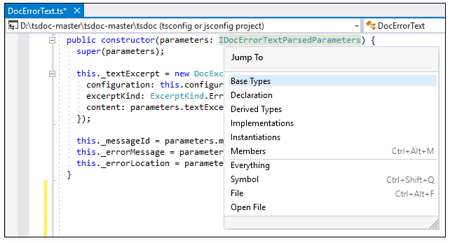 TypeScript Navigation Providers - CodeRush, DevExpress