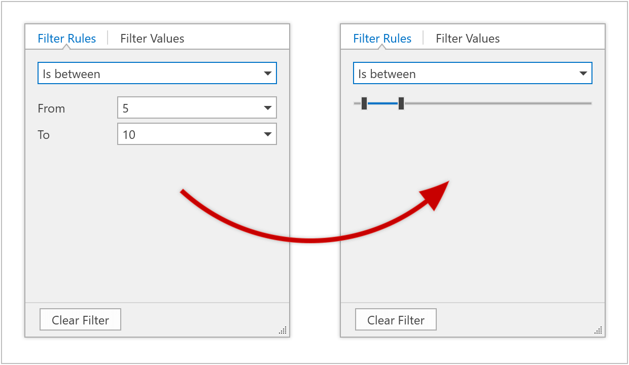 Excel-Style Drop-Down Filter Customization