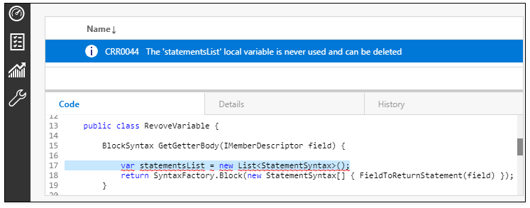 Code Analysis Diagnostics