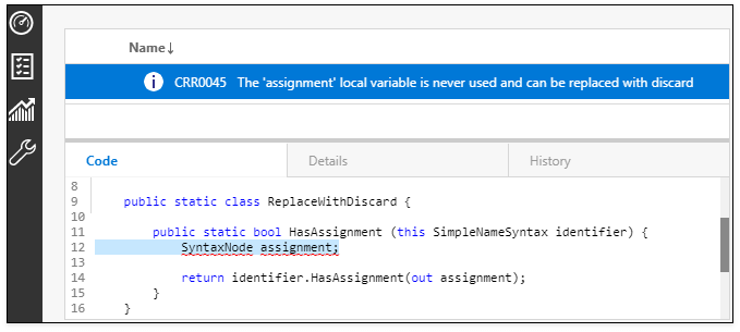 Code Analysis Diagnostics