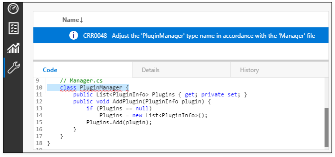 Code Analysis Diagnostics