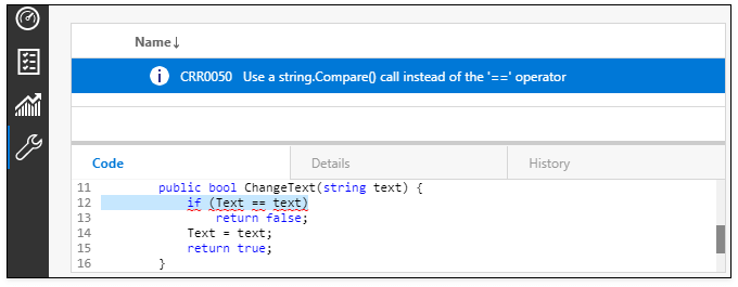 Code Analysis Diagnostics