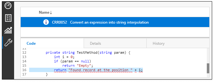 Code Analysis Diagnostics