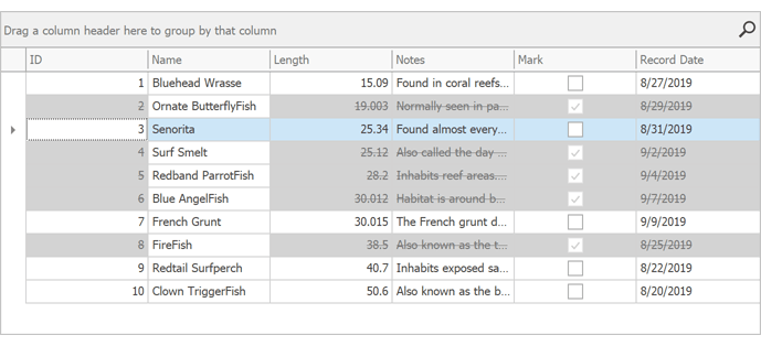 Disable Cells Conditionally - WinForms Data Editors, DevExpress