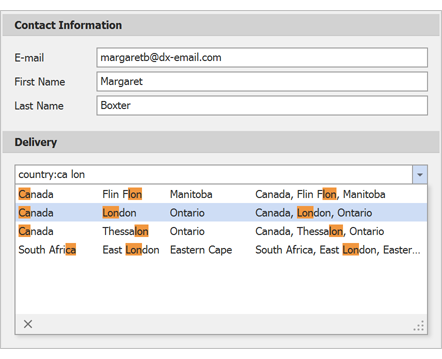 Lookup Editors - AutoSearch Mode, WinForms Editors | DevExpress