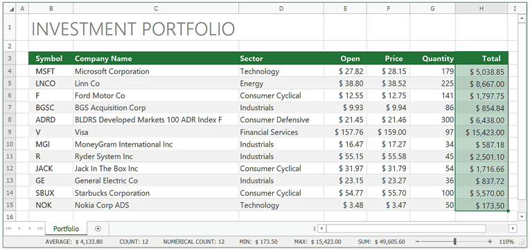 Status Bar - WinForms Spreadsheet, DevExpress