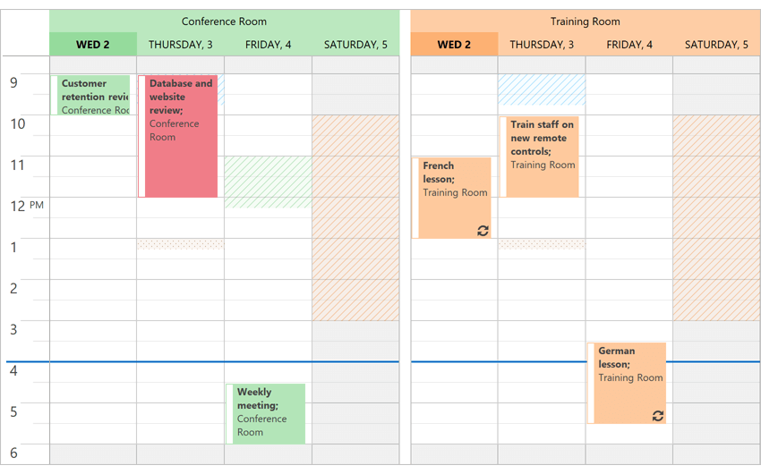 Time Regions - WPF Scheduler, DevExpress