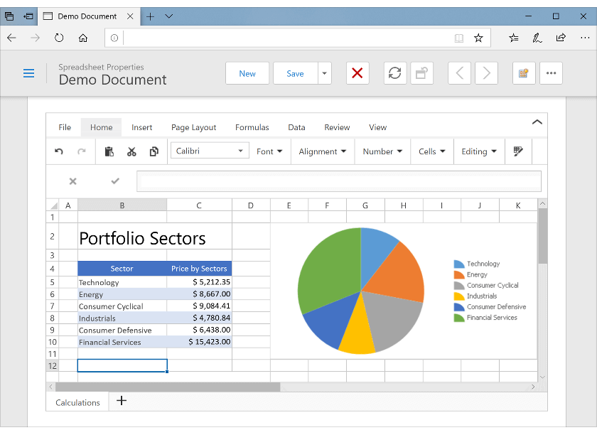 ASP.NET Web Forms Spreadsheet Editor - XAF, DevExpress