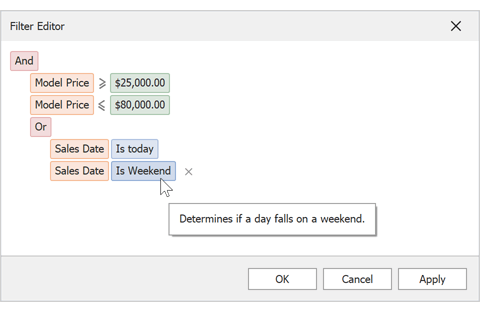 Tooltips for Custom Functions - WinForms Filter Control | DevExpress