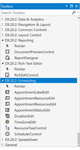 Toolbox - DevExpress WPF Controls