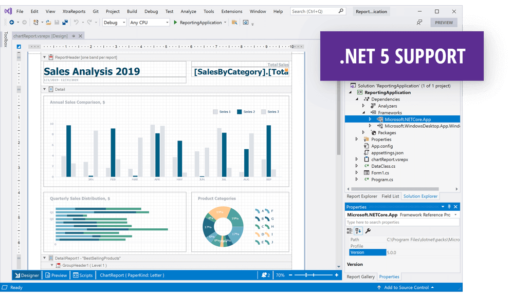 .NET 5-compatible Visual Studio Report Designer | DevExpress