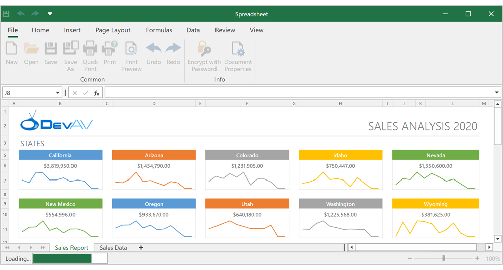 Progress Indication - WPF Spreadsheet Control | DevExpress