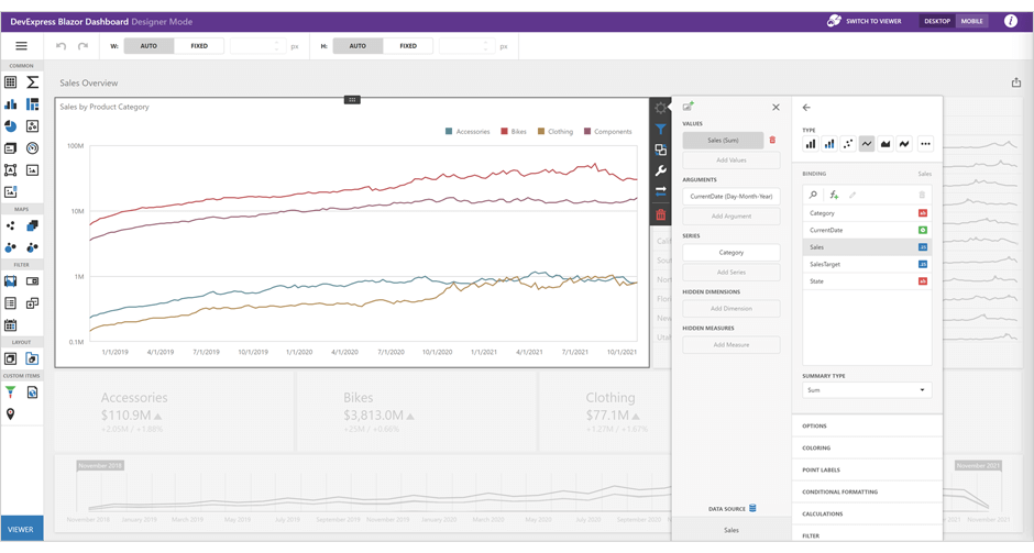 Dashboard Designer for Blazor | DevExpress