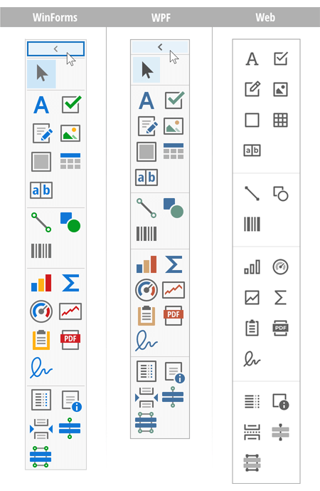 Report Designer - New Toolbox View