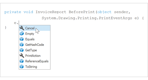 Report Designer - SVG Icons in Scripts | DevExpress