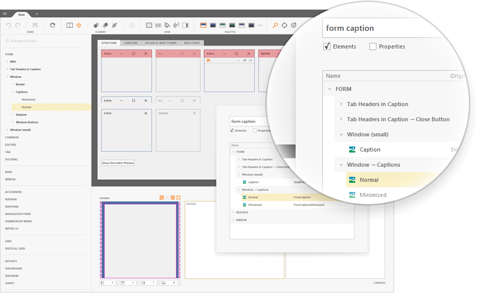 Skin Editor - WinForms UI | DevExpress