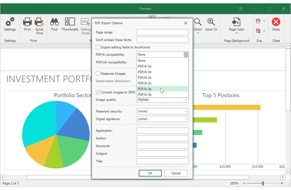 WinForms Spreadsheet - Accessible PDF Export | DevExpress