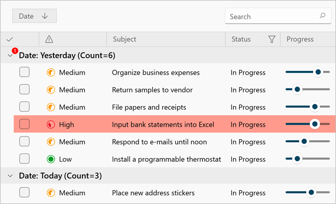 Group Row Button Customization - WinUI Data Grid | DevExpress