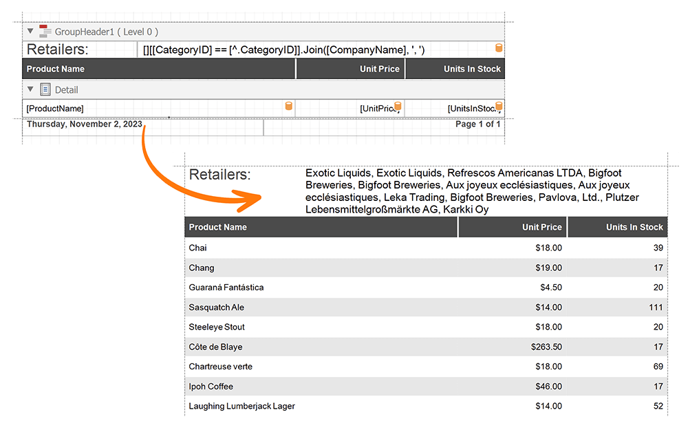 Join Aggregate - DevExpress Reporting