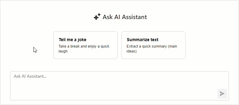 Send Prompt Suggestion to Chat