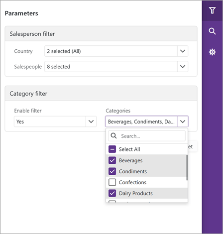 Report Viewer - 'Select All' for Multi-Value Parameters, DevExpress Reports