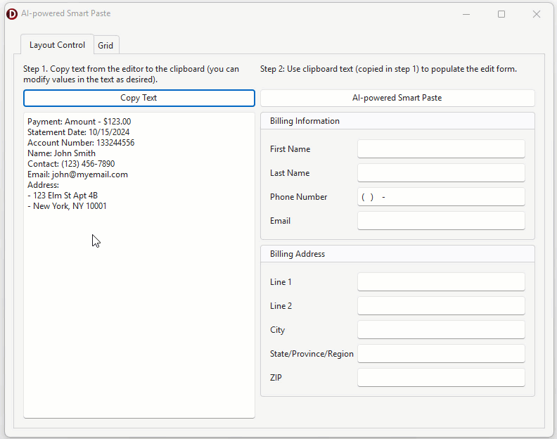 VCL AI Support - A Smart Paste Example - VCL Components, DevExpress