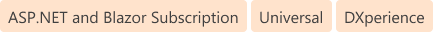 ASP.NET and Blazor, Universal, and DXperience Subscriptions