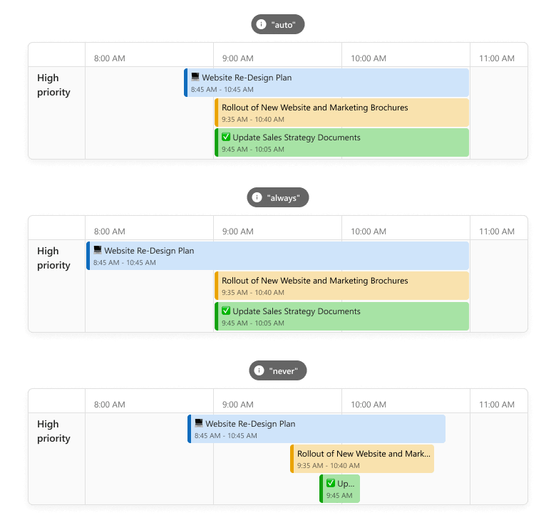 DevExtreme Scheduler - Appointment Snap Modes
