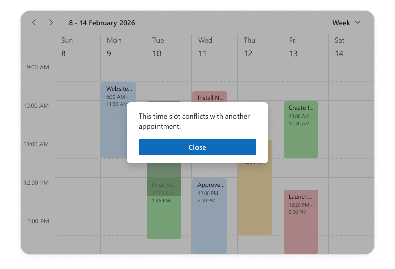 DevExtreme Scheduler - Handle Appointment Time Overlaps