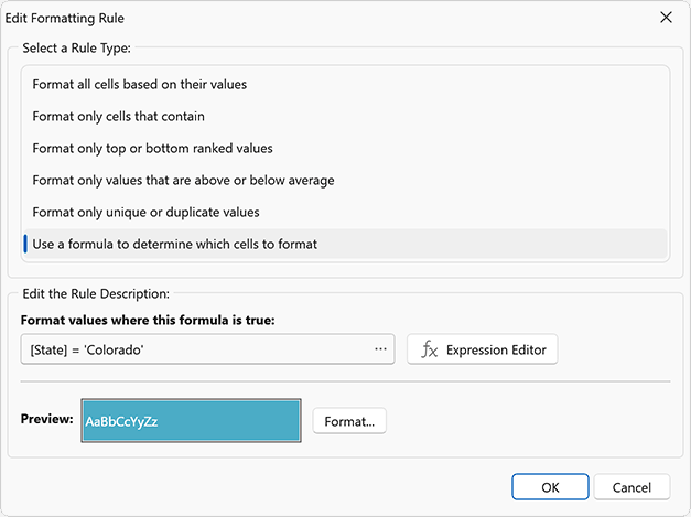 Conditional Formatting Rules Manager - WPF Data Grid, DevExpress