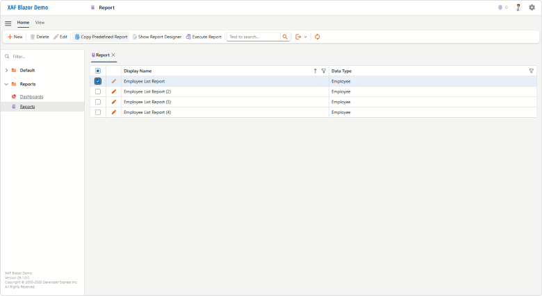 Numbered Counter for Copied Reports in DevExpress Blazor Report Designer