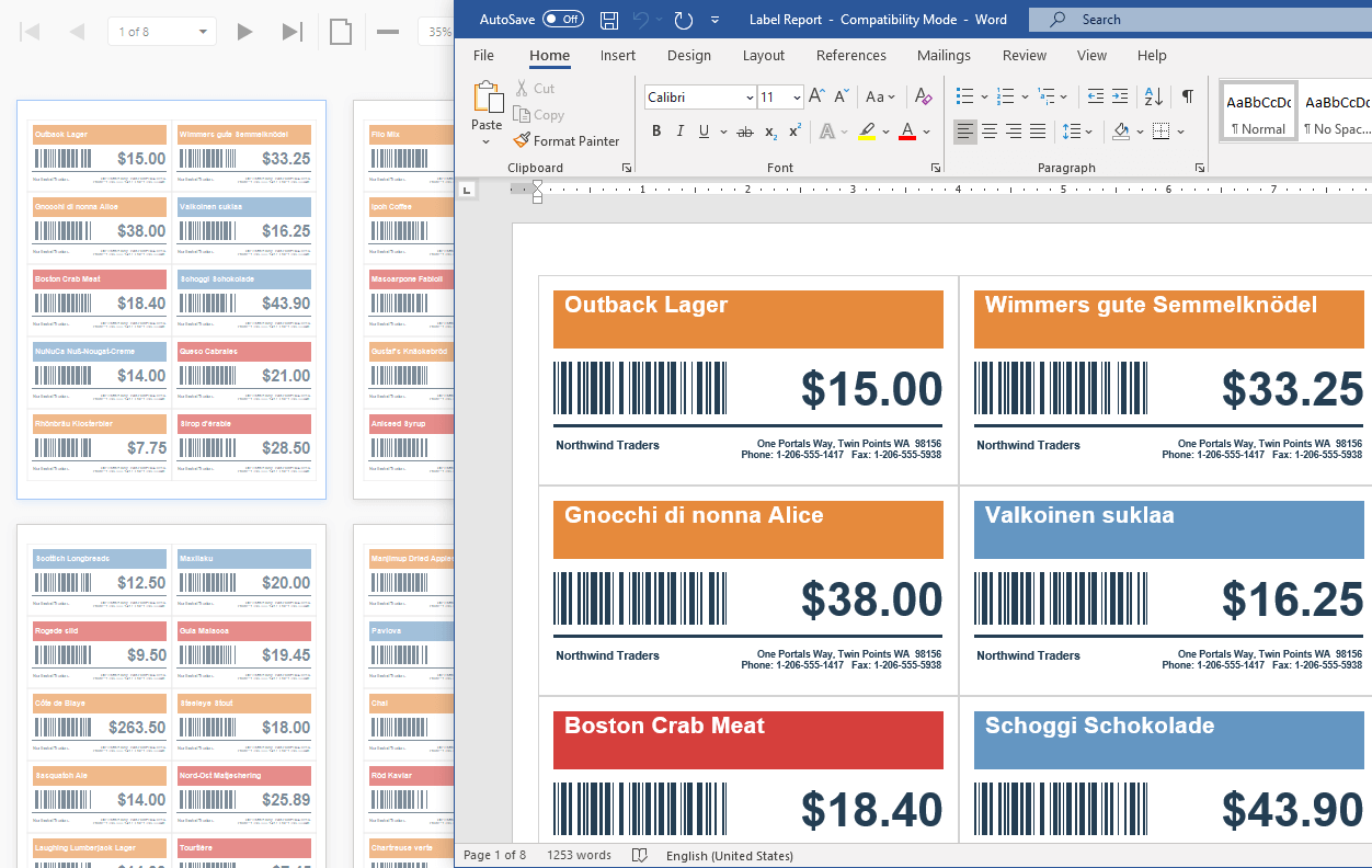 Export to DOCX - .NET Reporting Tools | DevExpress