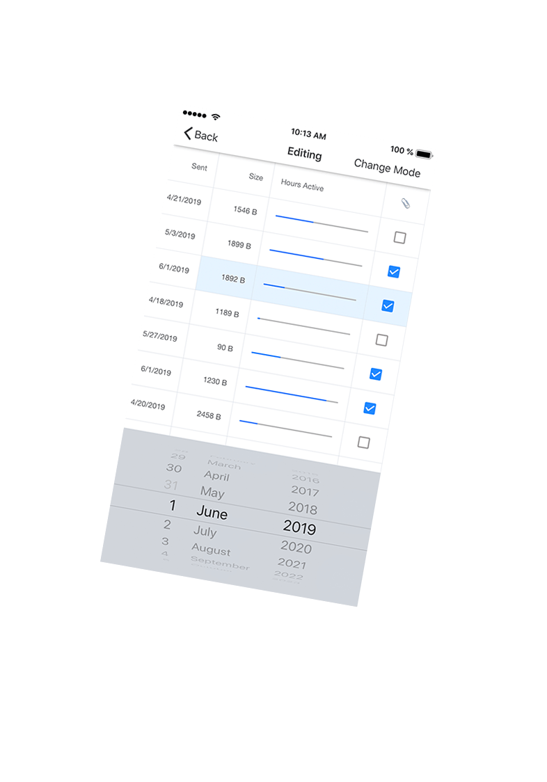 Xamarin.Forms Data Grid - Editing, iOS App | DevExpress