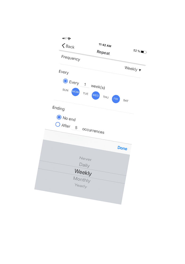 Xamarin.Forms Scheduler App for iOS - Recurring Appointments, DevExpress